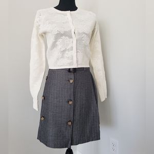 Mango casual women skirt, medium size (us size:small)83% viscose/17%acrylic